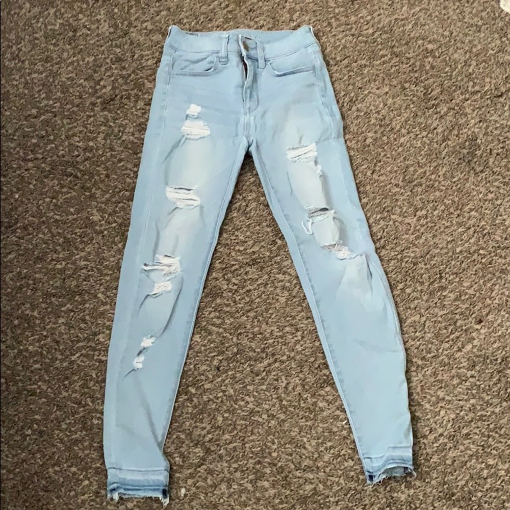 Light Jeans Ripped American Eagle